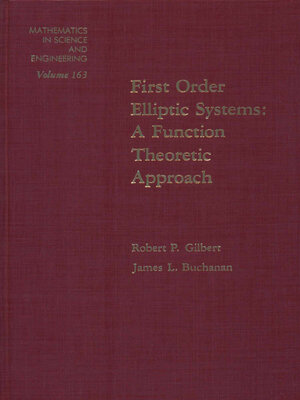 cover image of First Order Elliptic Systems